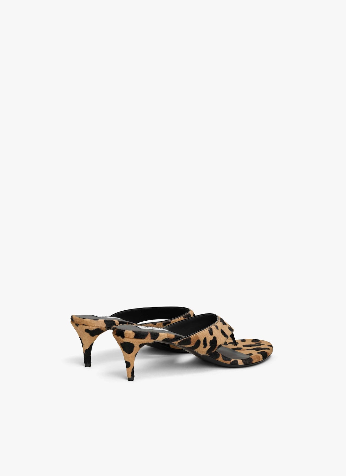 INFRADITO THONG MULES IN LEOPARD HAIRCALF ALAÏA BROWN INFRADITO THONG MULES IN LEOPARD HAIRCALF